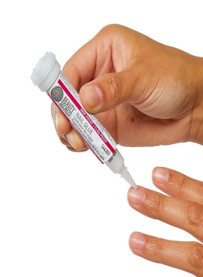 Beauty Secrets Drip & Clog Proof Nail Glue (1 Pack) Bundled with Zebra Cushion Nail File Medium Coarse 180/100 Grit by Beauty Secrets - Image 5